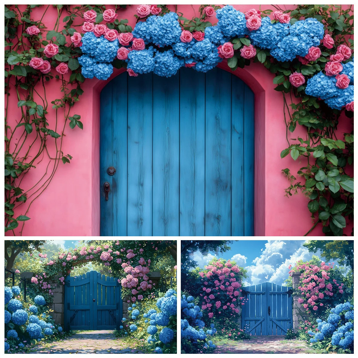 primavera-jardim-cenario-fotografia-pano-de-fundo-rosa-porta-madeira-bebe-aniversario-casamento-cha-de-panela-retrato-foto-fundo-decoracao