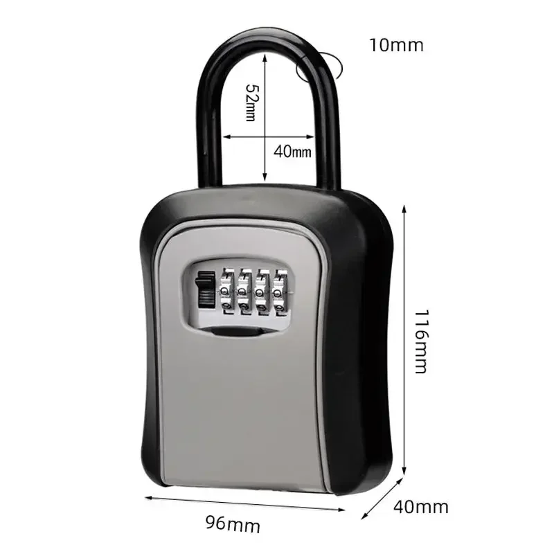 Password Key Box Outdoor Key Safe Lock Box Decoration Key Code Storage Wall Mounted Password Box