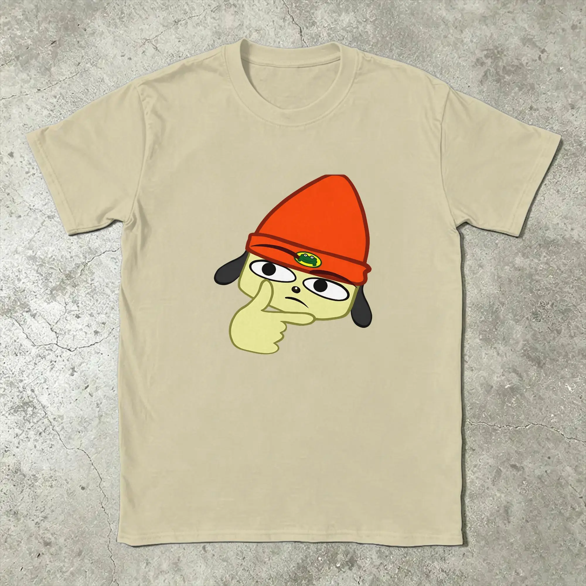Men's PA-PaRappa The Rapper Game T Shirt  Pure Cotton Clothing Casual Short Sleeve Crew Neck Tees Summer T-Shirts
