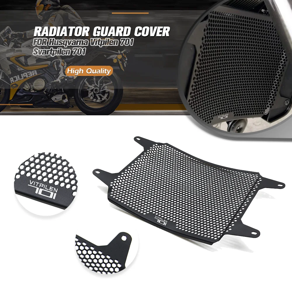 

FOR Husqvarna Vitpilen 701 2018-2019-2020-2021-2022-2023 Moto Engine Oil Cooler Radiator Guard Cover Protector Svartpilen 701