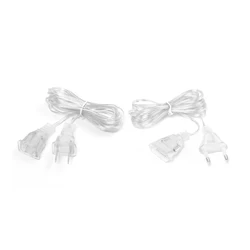 3M Power Extension Cable Portable Transparent Extension Cord Standard Switch Cable for LED String Light Christmas Lights