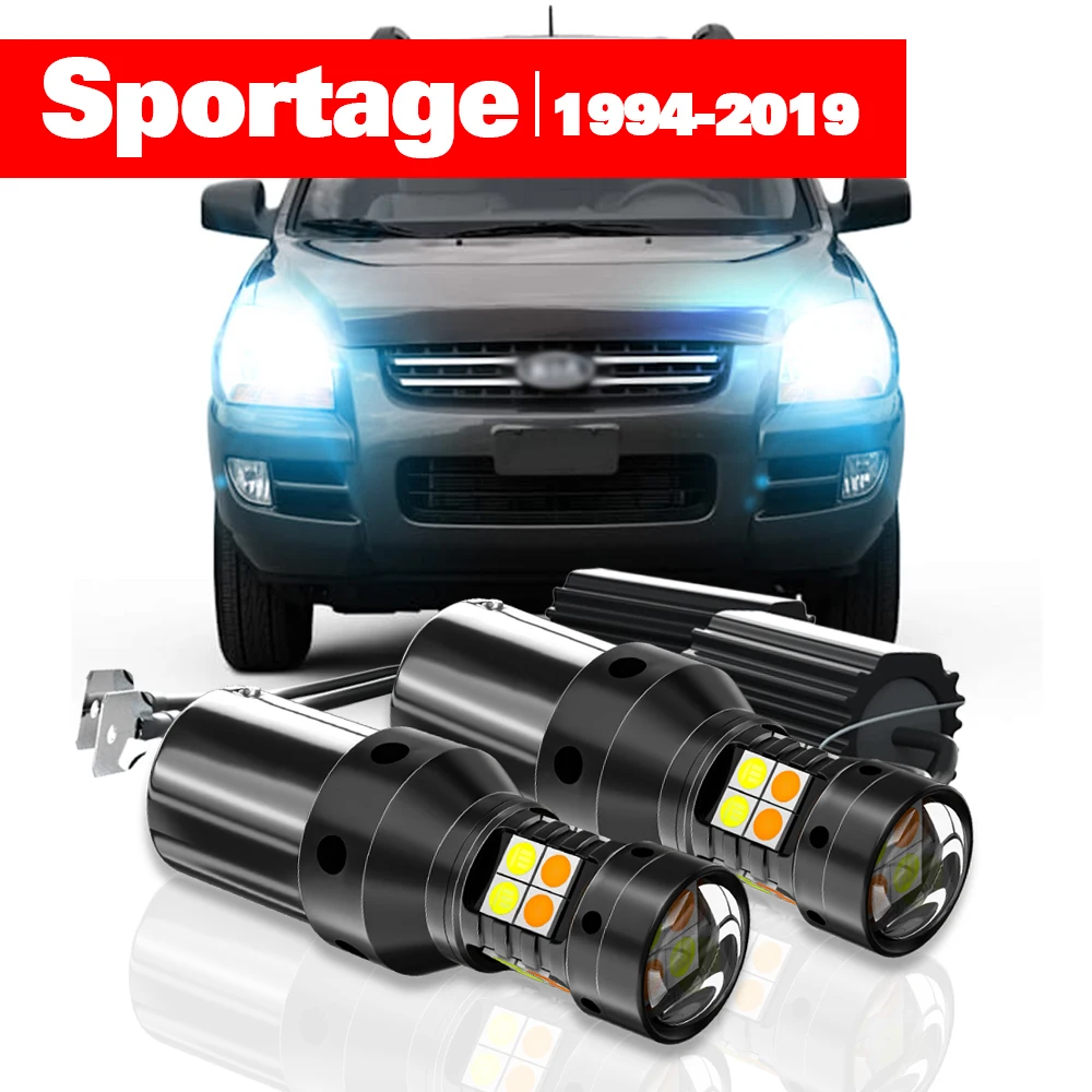 Für Kia Sportage 1 2 3 4 1994-2019 2 Stück LED Dual-Mode Blinker+Tagfahrlicht DRL 2012 2013 2014 2015 2016 Zubehör