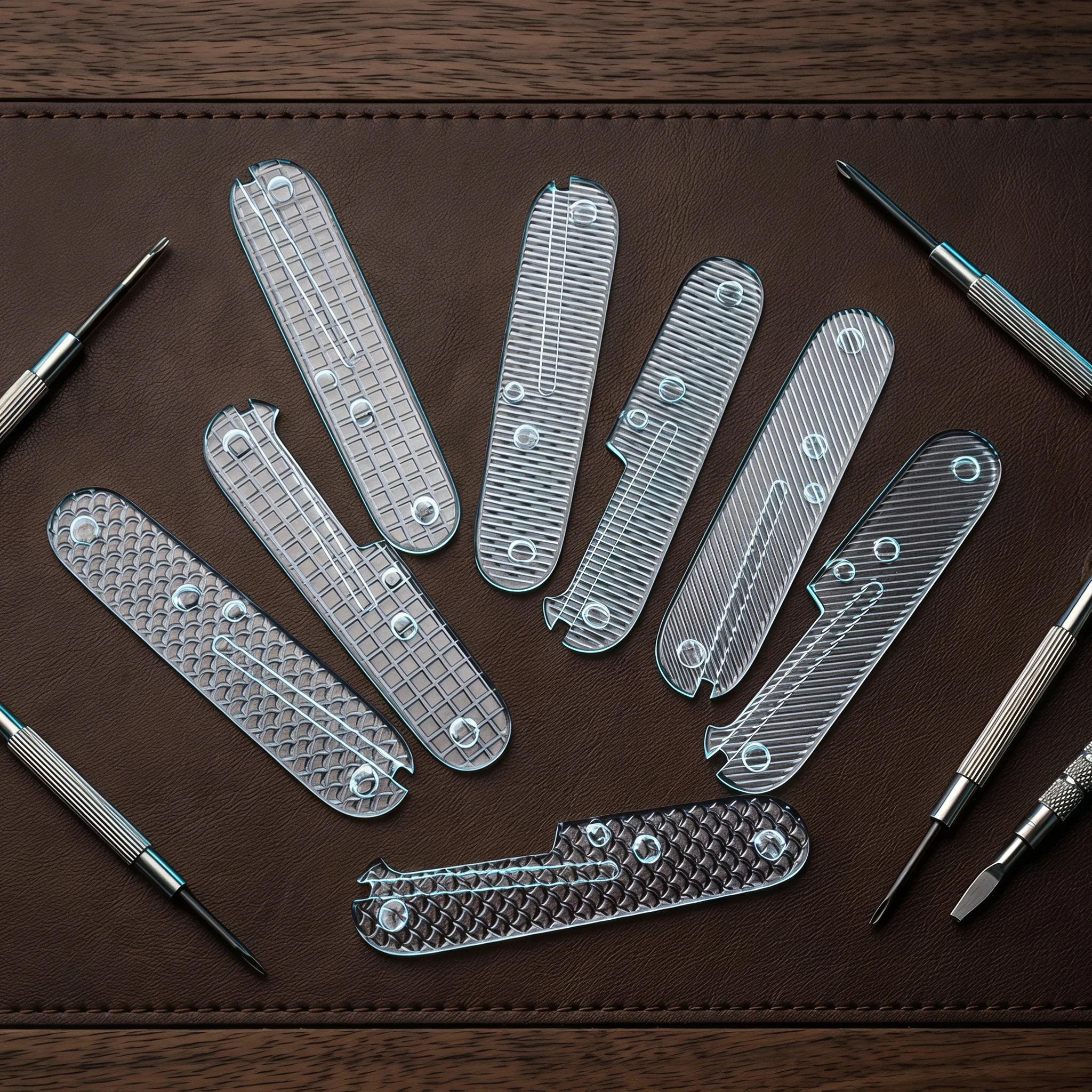 4 Different Types Acrylic Handle Pads with Anti-Slip Texture for DIY Modification Enthusiasts view 3