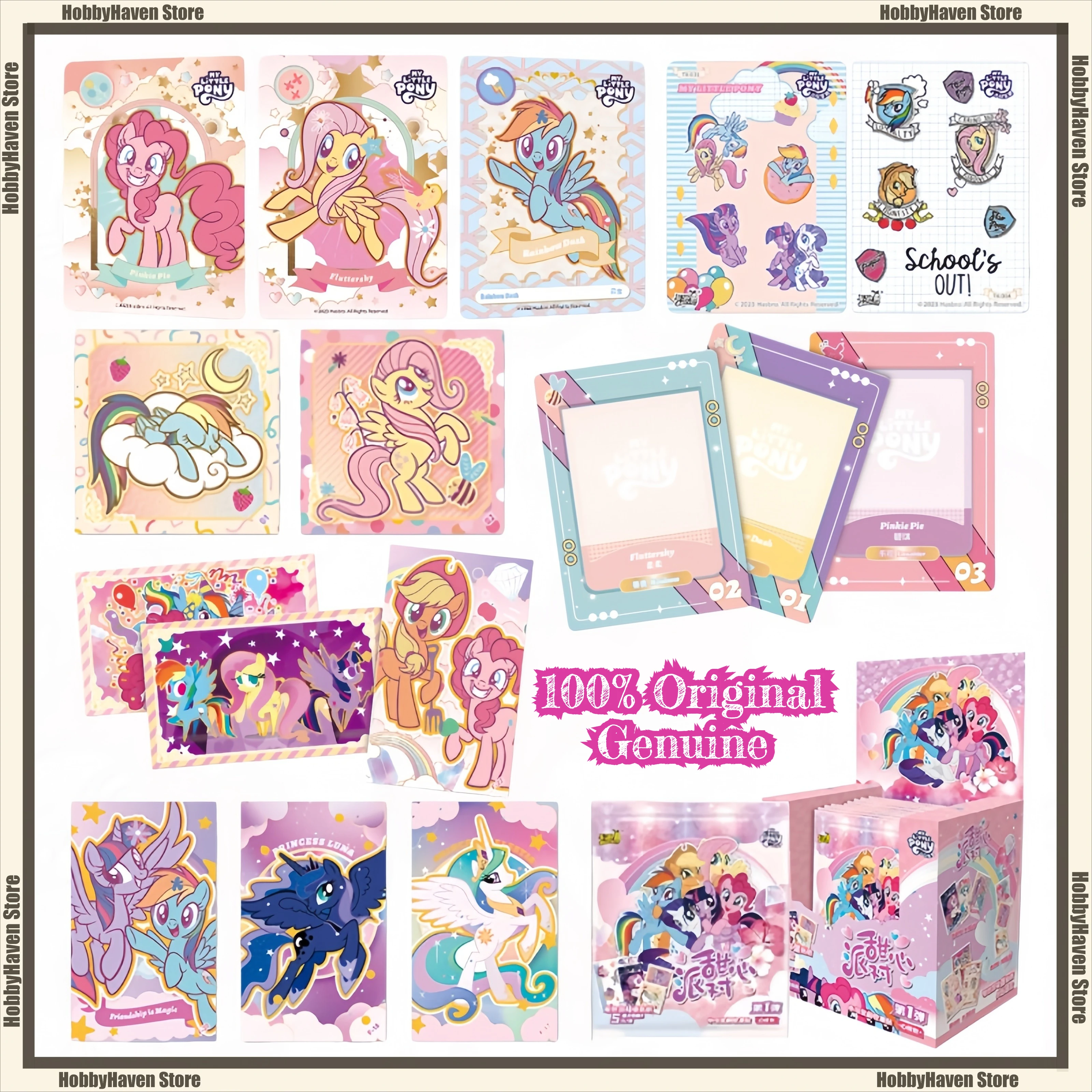 In Stock Card Game My Little Pony Joy Pack Part 1 Sweetheart Party Card Sticker Official Peripheral Collection Gift