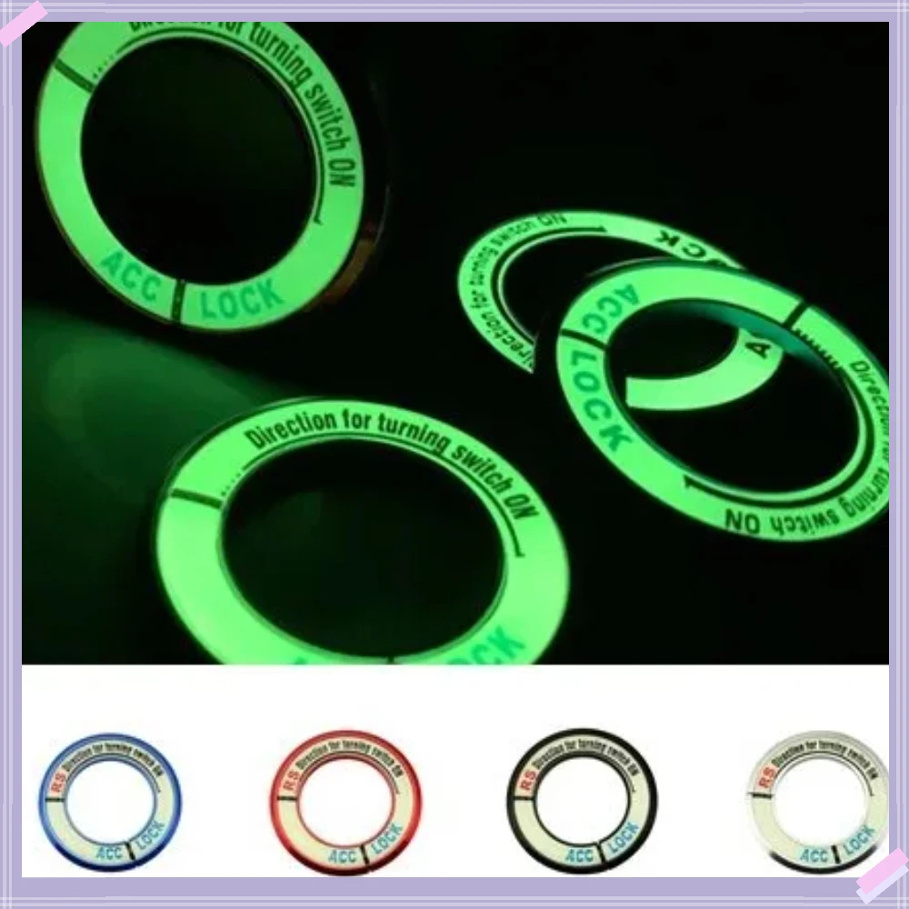 Luminous Car Ignition Switch Key Cover Ring Naklejka na Chevrolet Chevy Cruze Opel Astra Corsa Antara Meriva Zafira Akcesoria