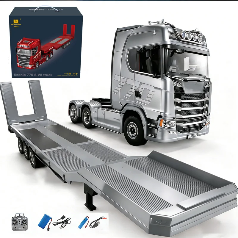 huina truck toy 1501 1502 remote-controlled alloy car head flat Scania 770s tractor transport vehicle authorized boys' gift