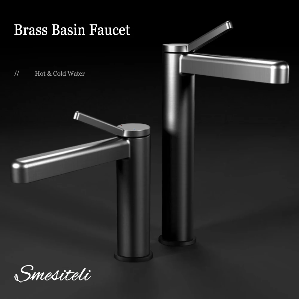 

Смеситель для раковины с одним отверстием, однорычажный, для горячей и холодной воды, настольный, для ванной, с защитой от брызг, с керамическим картриджем