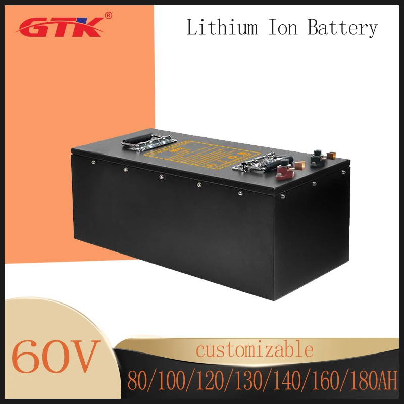 GTK lithium battery 60v 80ah 100ah 120ah 140ah 160ah ion battery pack with BMS for 5000w 8000W electric car forklift off road