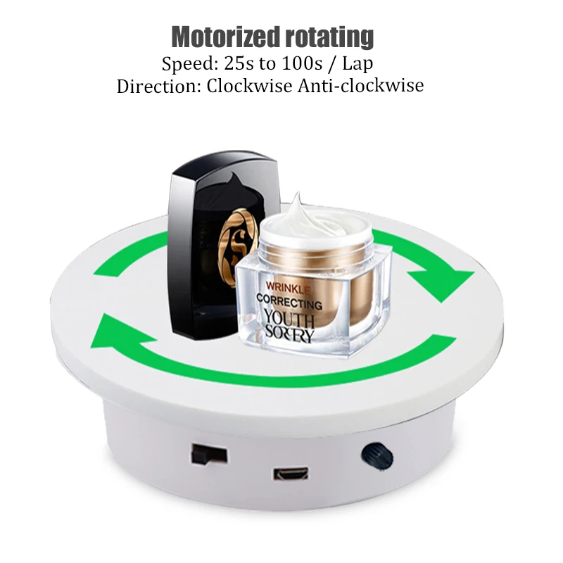 BFOLLOW 13cm/20cm Electric 360° Rotating Display Turntable 4