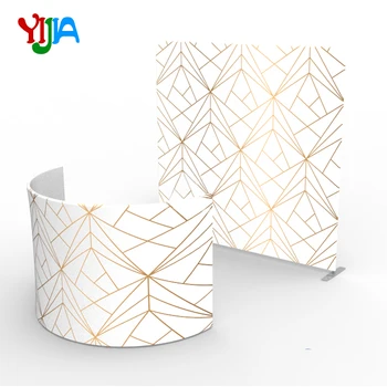 6x4ft draagbare op maat bedrukte semi-gebogen DJ-gevelcabine met stoffen hoes voor feest, bruiloft, evenemententertainment