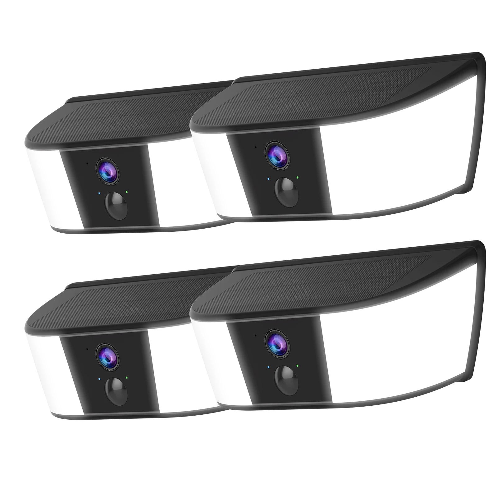 2K Solar Camera Wandlamp Buitenbewakingscamera 5200mAh Batterij Camera Kleur Nachtzicht Lokale alarm Humanoïde detectie