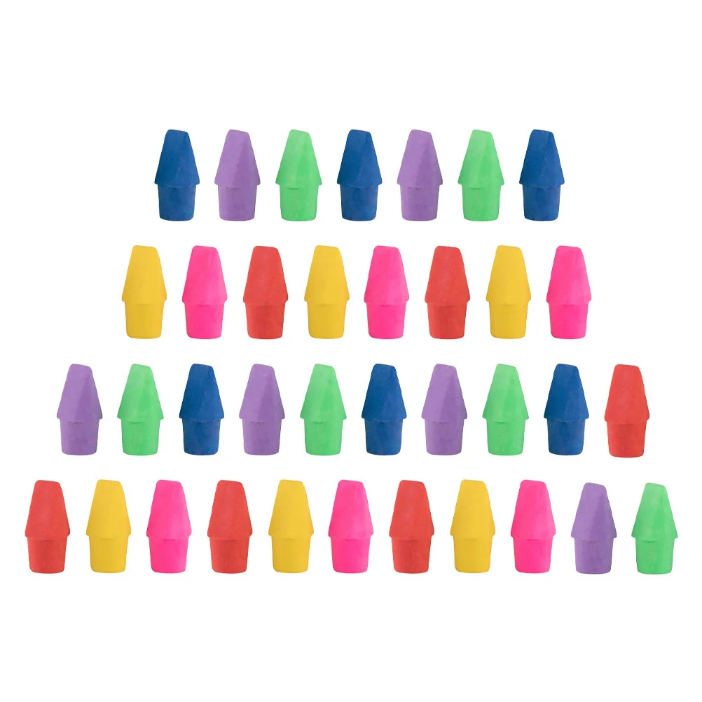 50 Pcs Eraser Pencil Cap Students Extenders Stationers Caps Erasers Decorative Covers Tops Office Adorable Pencils Bulk
