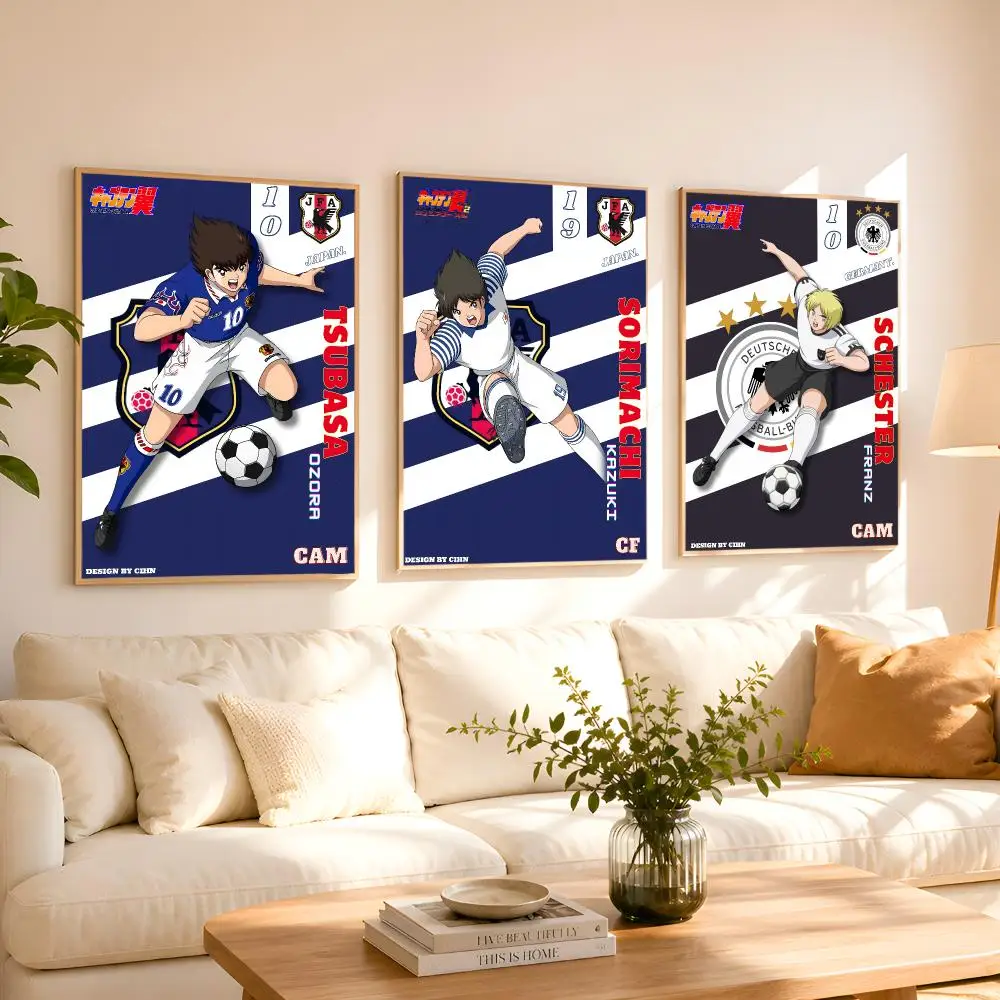 C-Captain T-Tsubasa Poster 1PC HD Matte Peel And Stick Wall Decor For Bedroom Living Room Dorm Office