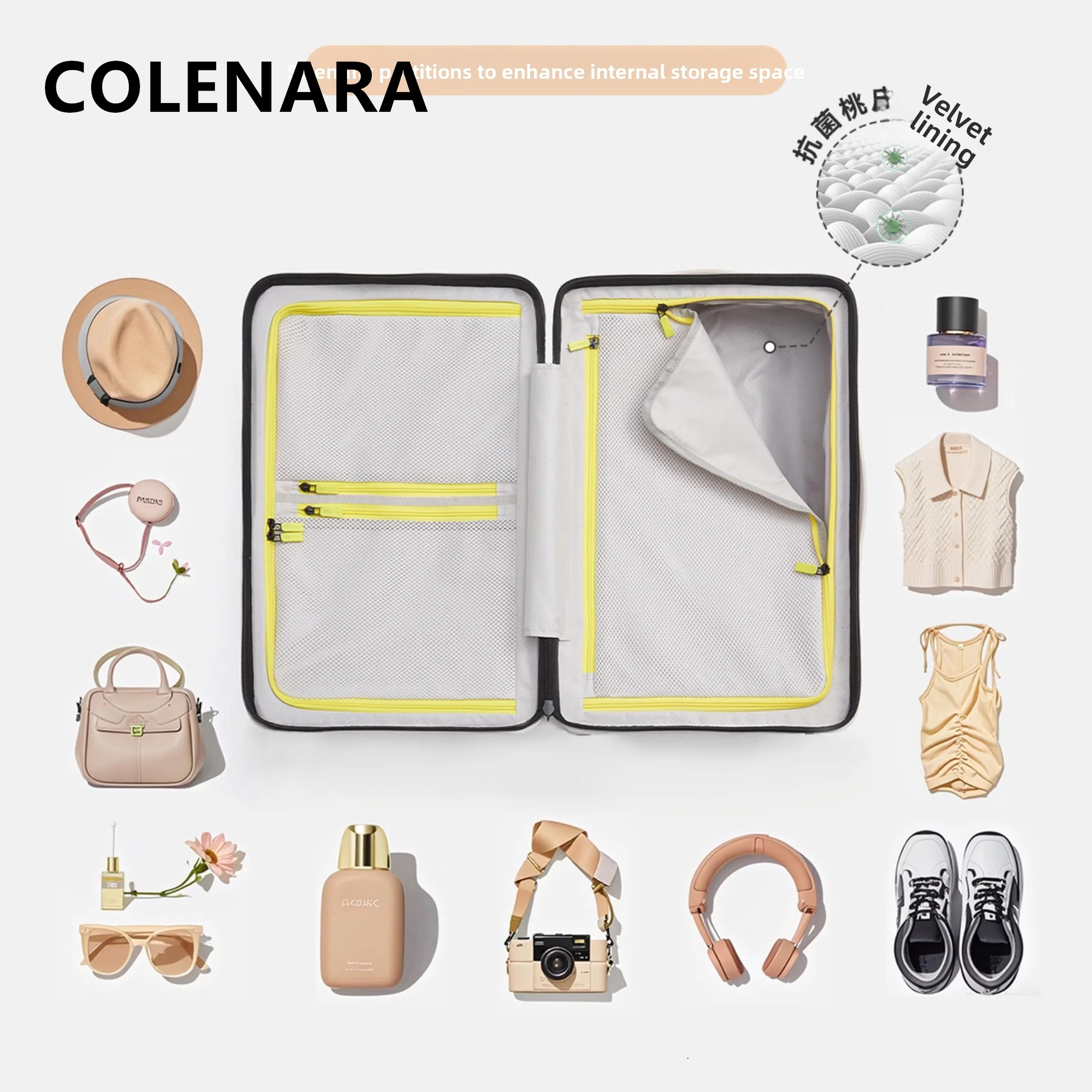 COLENARA ABS+PC Suitcase 20 Inch Boarding Box 28