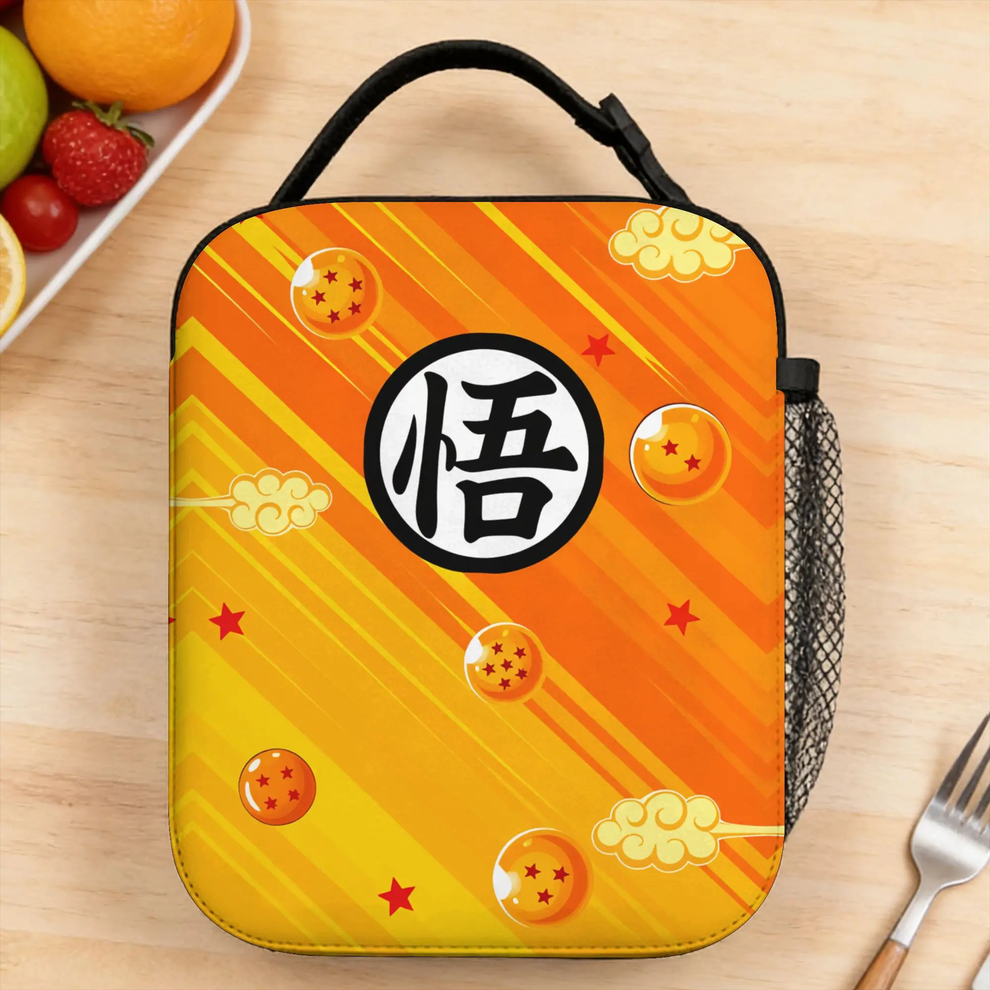 D-Dragon Ball Thermal Insulated Lunch Bags for Picnic Japanese Anime Reusable Food Bag Thermal Cooler Lunch Boxes