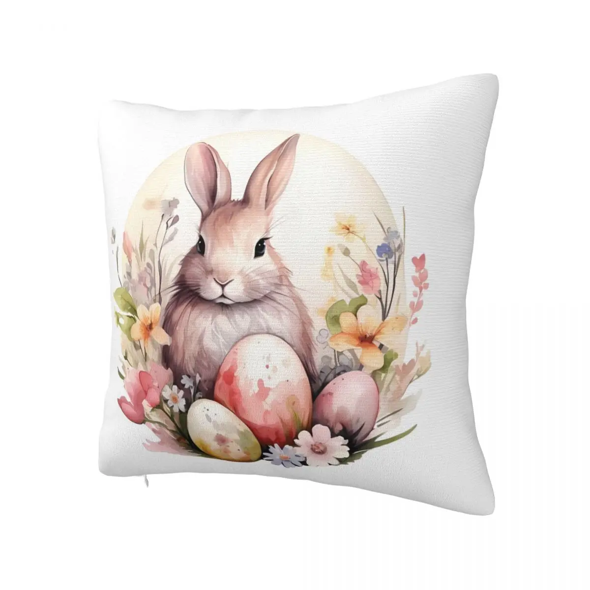 Easter Bunny Pillow Cover Colorful Egg Cushion Cover Custom DIY Pillow Case Funny Pillowcases For Wedding Party Home Decor