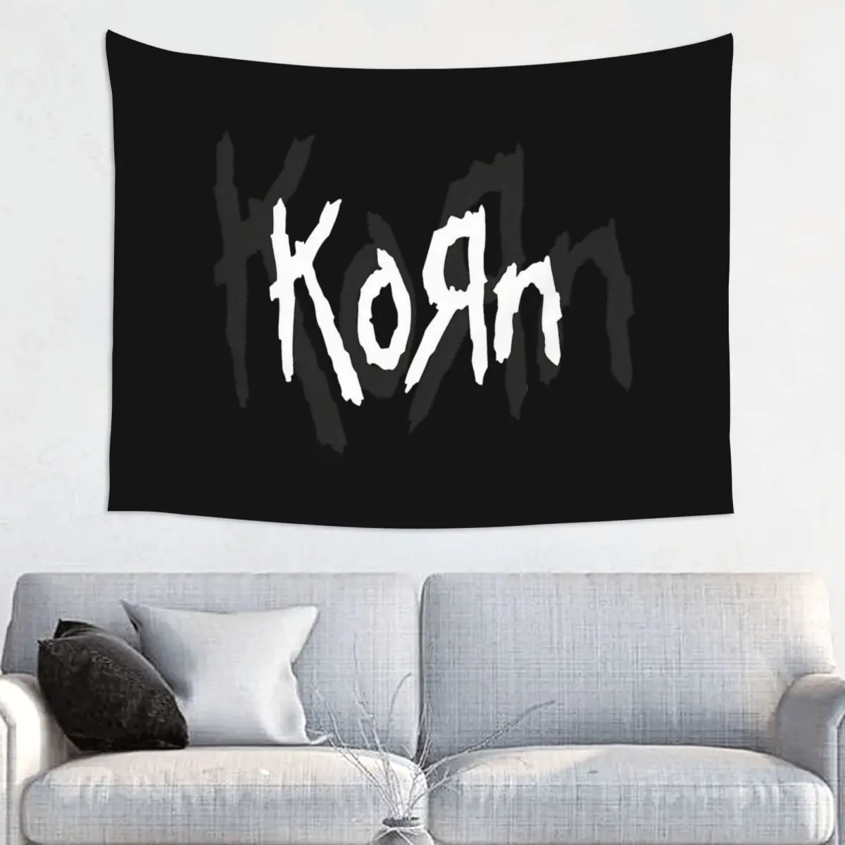 Korn Rock Music Tapestry Hippie Polyester Wall Hanging Room Decor Curtain Art Wall Carpet