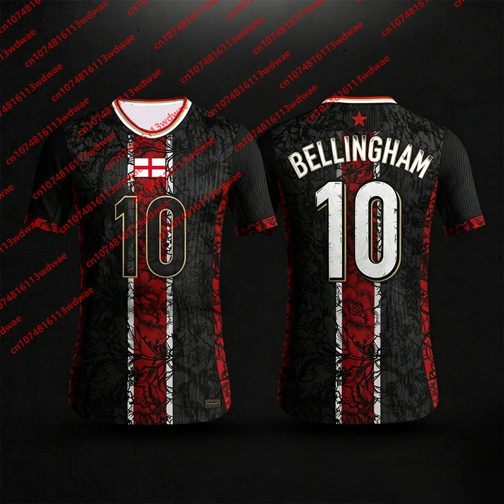 2026 England Fußball-Trainingsanzug Klassisches Trikot Schnelltrocknend BELLINGHAM 10 Trikot England Nationalmannschaft Anzug Spielerversion Kinder-T-Shirt