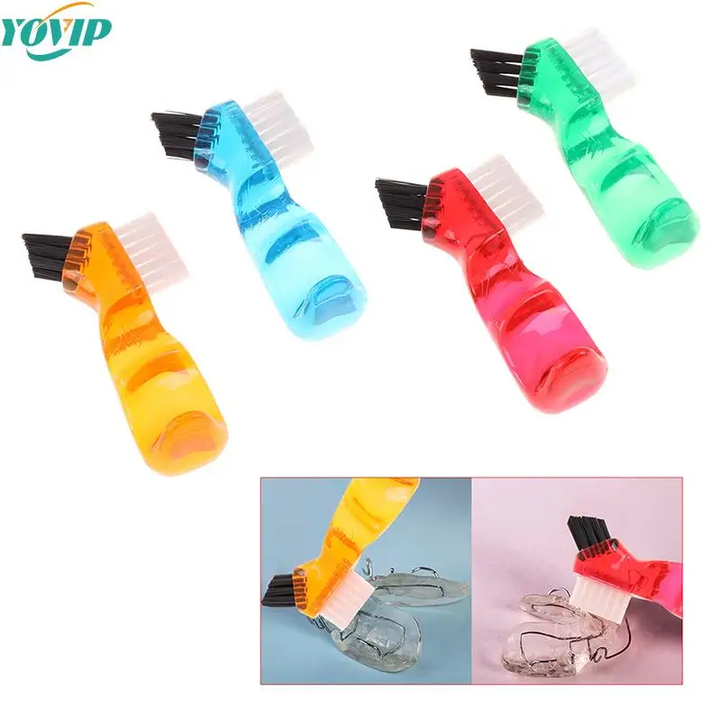 

Denture Cleaning Brush Soft Double Sides Handle Bristles False Teeth Brush Y-shape Oral Care Tool Teeth Brushes