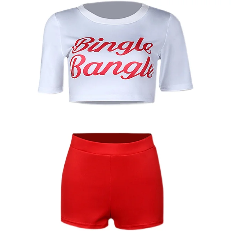 Adult Women's Jazz Dance Outfit Korean Sle Sexy Street Dance Set Fem up Performance Costume Hip Hop Dance Suit