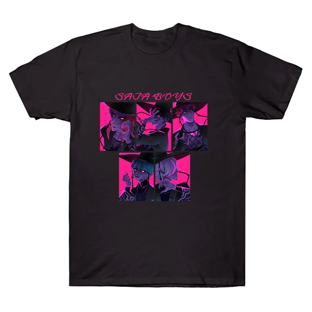 

Футболка Saja Boys Demon Boy Band Kpop Demon Hunters Inspired Movie Tees Ops унисекс хлопковая футболка Harajuku Gothic Streetwear