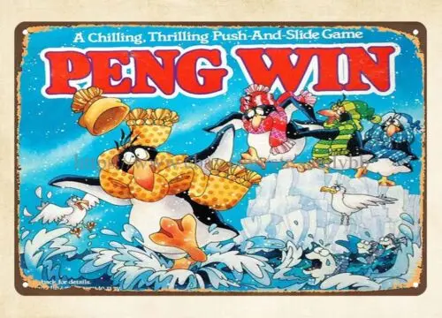 home decor accessories Peng Win Board Game1985 metal tin sign