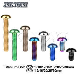 Xingxi Titanium Bolt M5/M6 x 8 10 12 16 15 18 20 25 30mm Bottle Cage Bracket Hexagonal Round Head Screw for Bicycle Parts