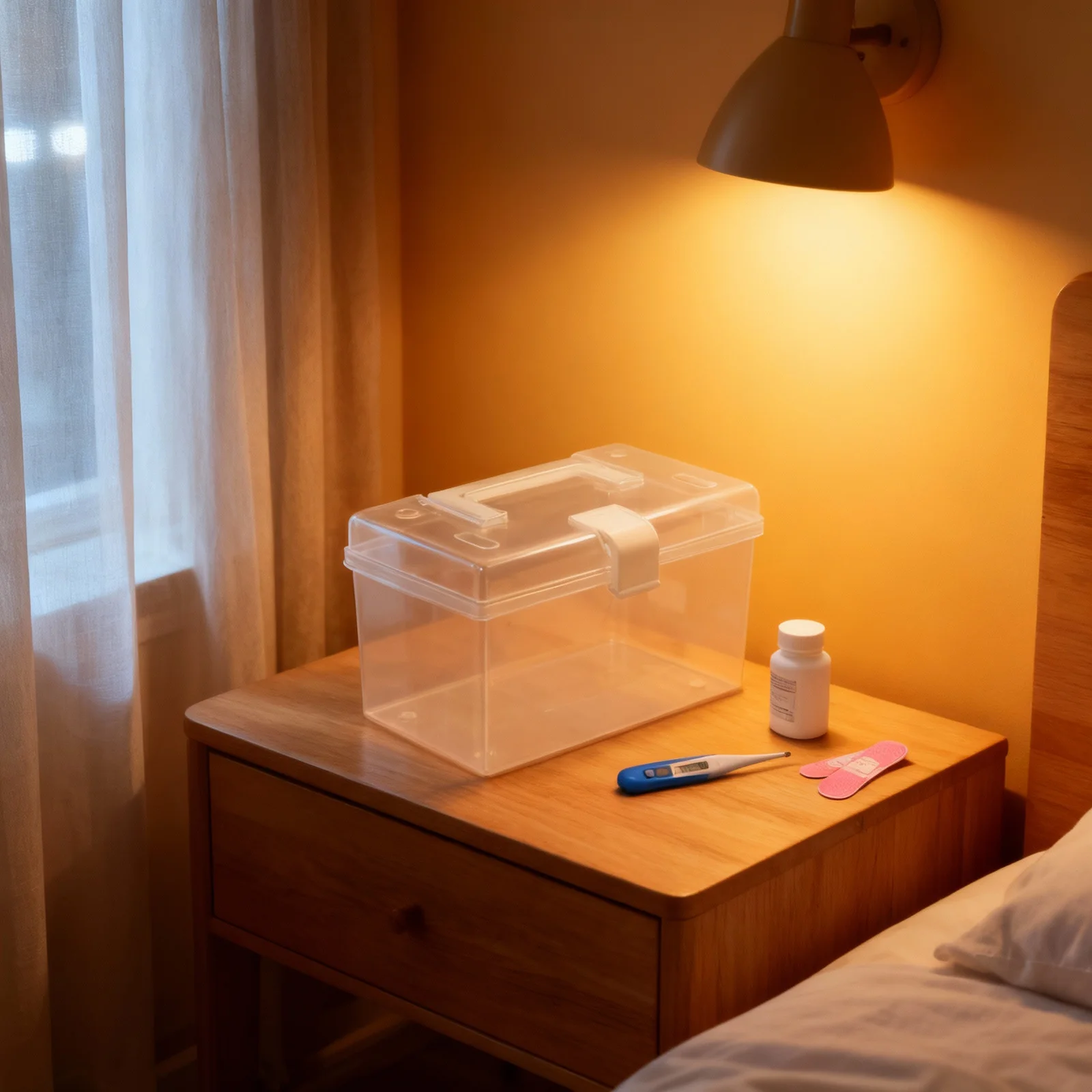 Portable First-Aid Box Small Size White Multi-Function Medicine Storage Cabinet Home Use Medicine Organizer First-Aid Box