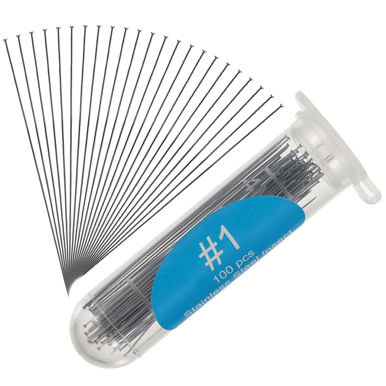 

100pcs One-Piece Insect Pin 40Mm Stainless Steel Specimen Pins For Mounting Displaying Entomology Collection Needles Tool Parts