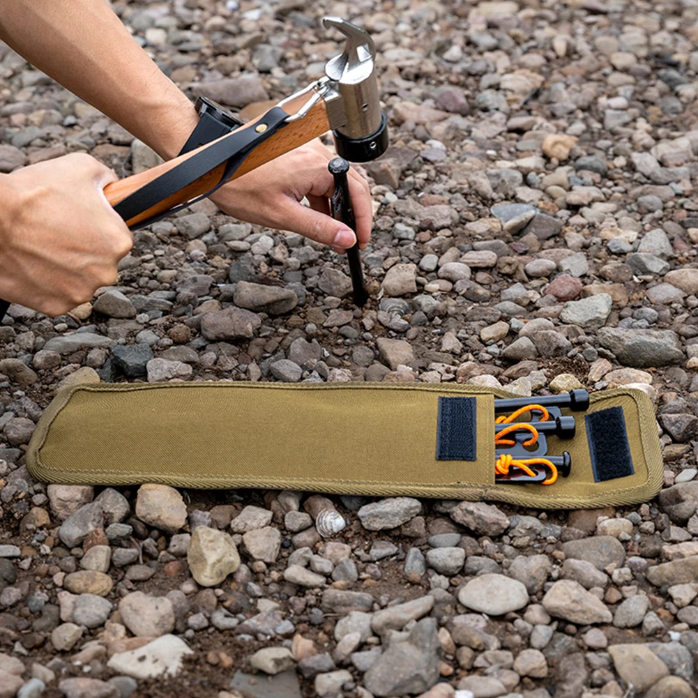 

8.66 X 4.92 X 1.18 In Tent Peg Bag Tent Stake Storage Bag Tent Ground Nails Storage Bag for Hiking Outdoor Use Camping