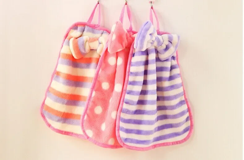 2 قطعة اليد الحضانة لينة أفخم القوس معلقة مسح تنظيف منشفة المطبخ الحمام منشفة رائعة الحبل بانو دي براتو موافق 0068