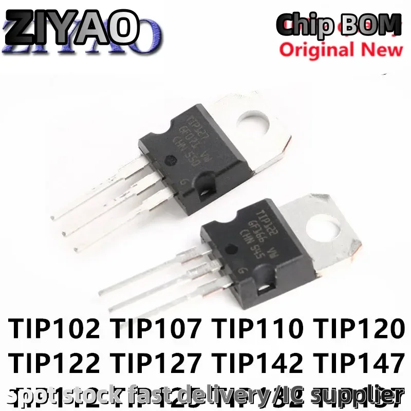 10PCS TIP142T TIP147T TIP105 TIP112 TIP125 TIP132 TIP137 TIP107 TO-220 TIP102 TIP120 TIP122 TIP127 TIP142 TIP147