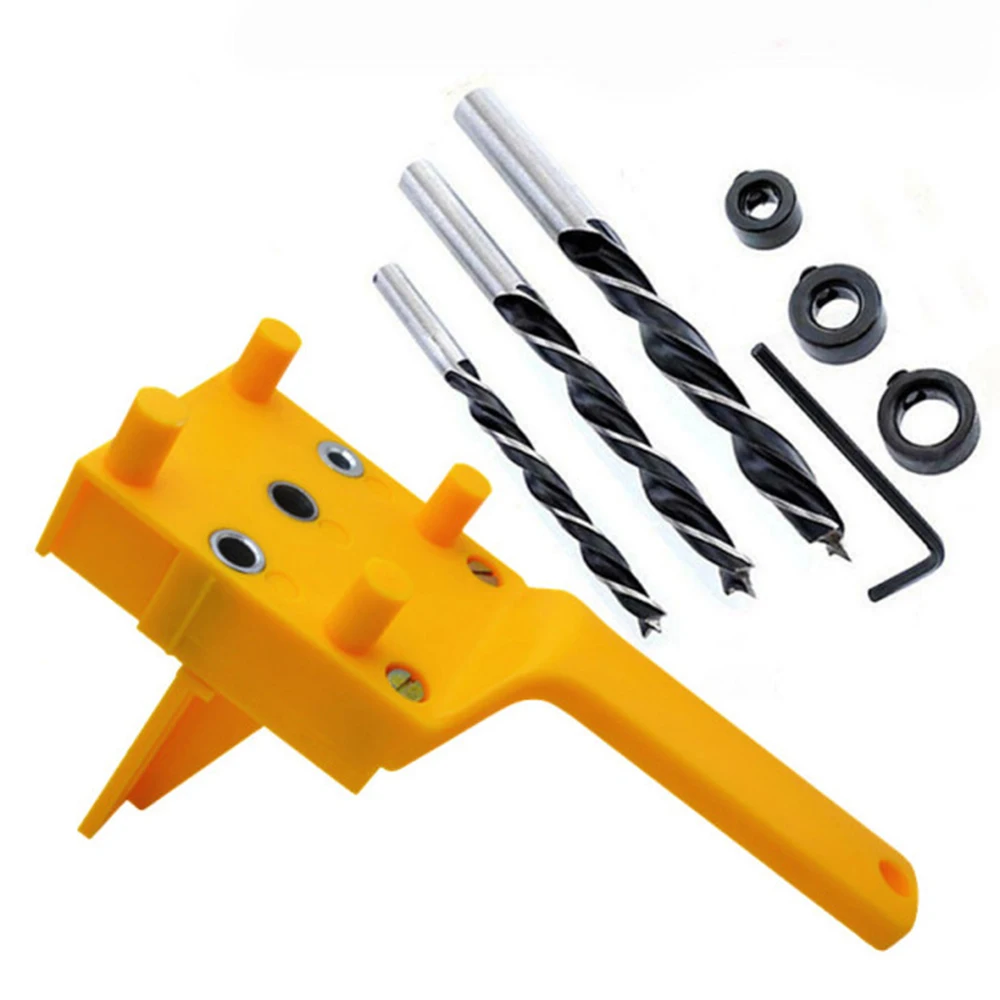 41pc Woodworking Dowel Jig Kit with Drill Bits Metal Pins Limit Rings and Wooden Dowels for Reliable Joinery in DIY Carpentry