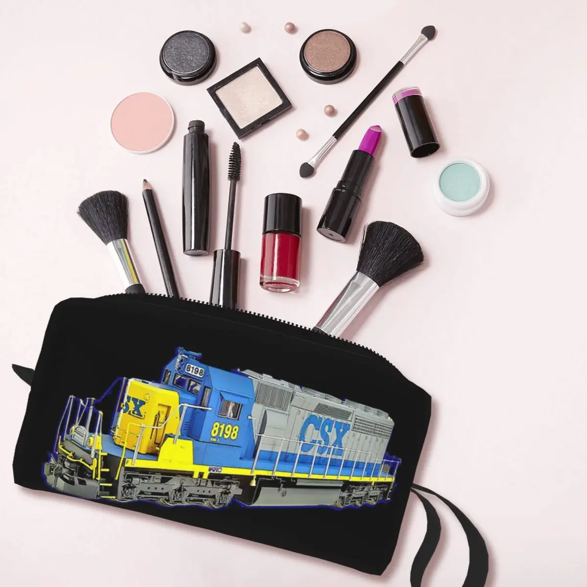 Kargo kereta Csx kotak pensil mesin penyimpanan besar tas pena kotak pena kantong pensil untuk anak laki-laki perempuan pelajar tas alat tulis tas Makeup