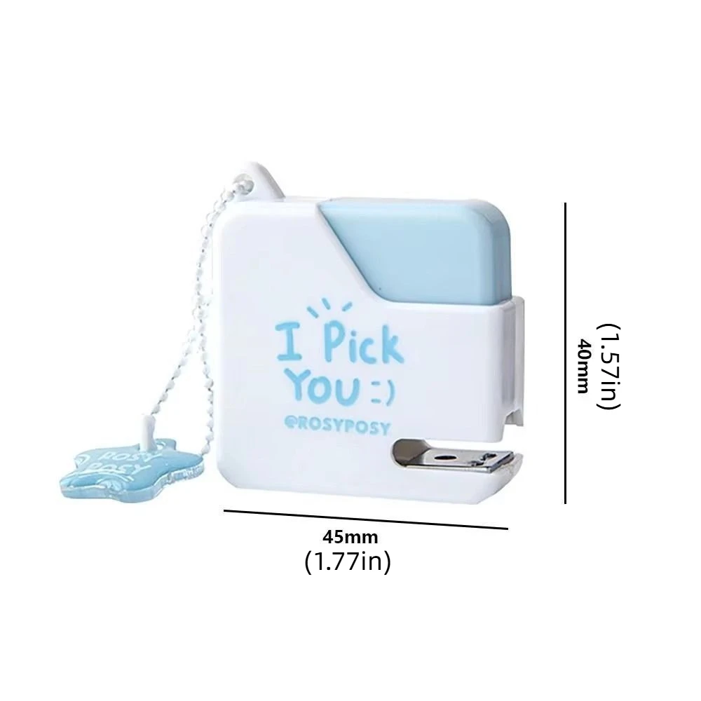Set mini cucitrice a colori senza sforzo con 40 graffette n. 10 Set cucitrice quadrata salva-lavoro multifunzione facile da usare
