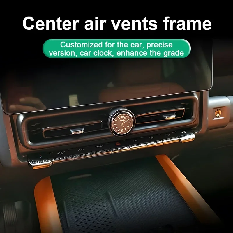 Car Central Air Outlet Protective Frame For Haval H9 MK2 2024 2025 2026 Clock Air Conditioning Cover Watch Interior Accessories
