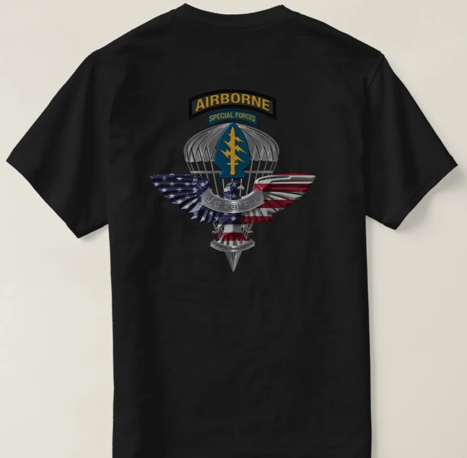 

US Army Green Beret Airborne Special Forces T Shirt New 100% Cotton Short Sleeve O-Neck T-shirt Casual Mens Top