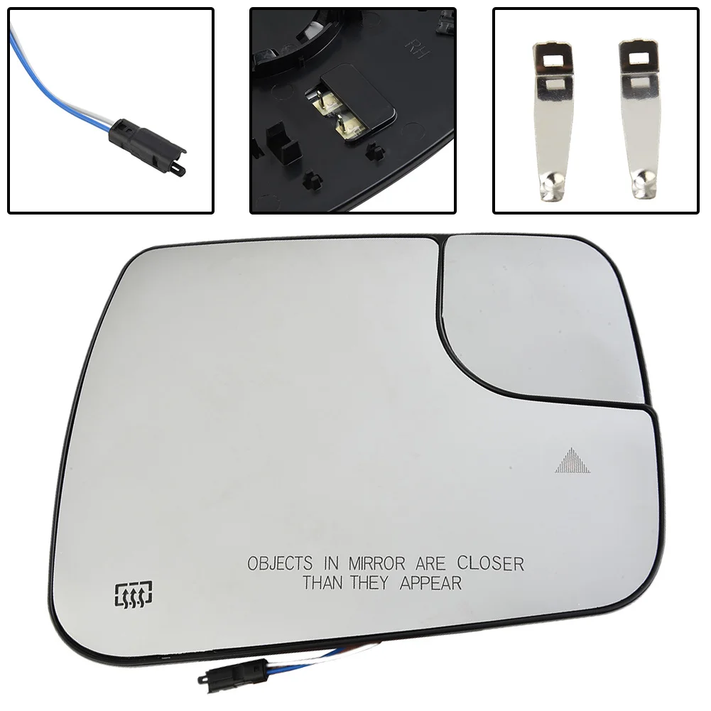 Heated Mirror Glass Designed for Ram 1500 2500 2019 2022 Right Side Use with Blind Spot Monitoring Compatibility