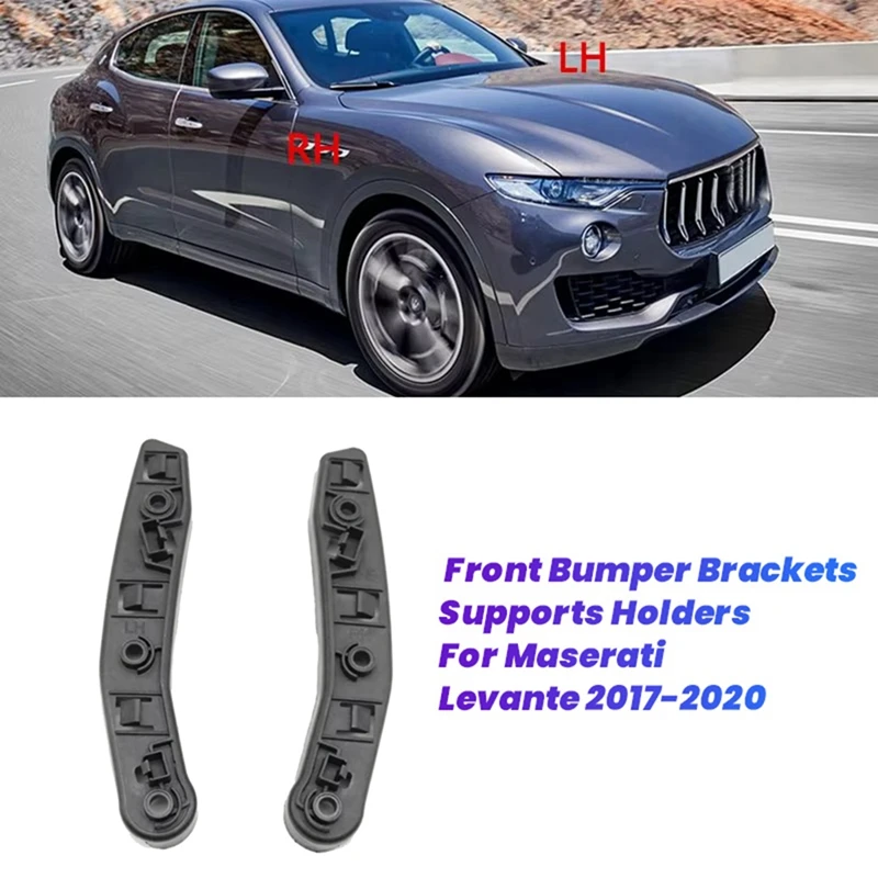 1Pair Front Bumper Bracket Mount Repair 670032916 670032915 For Maserati Levante 2017-2020 Headlamp Long Holder Clips