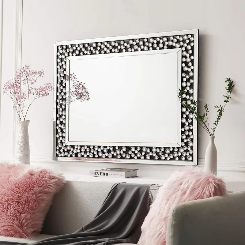 

Art Decorative Wall Mirrors Large Grecian Venetian Mirror for Hotel Home Vanity Sliver Mirror (W 27.5" x H 39.4" Rectangle)