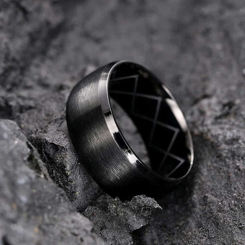 2026 New High-end Dark Low-key Luxury Ring Design, Fashionable Temperament, Neutral Inner zircon Carving Design, Accessory