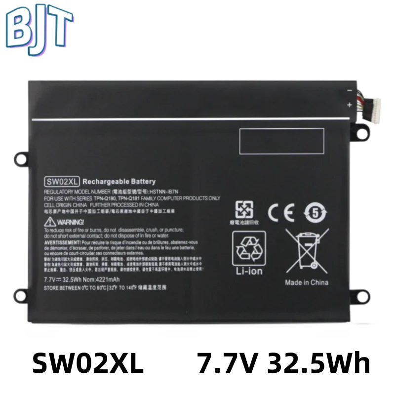 New HSTNN-IB7N 859470-1B1 SW02XL Laptop Battery For HP x2 210 G2 10-P HSTNN-LB7N TPN-Q180 859517-855 859470-421 7.7V 32.5Wh