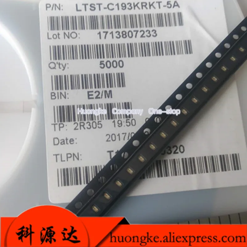 200PCS/LOT LTST-C193KRKT-5A LED Tube Volume 0603 Red