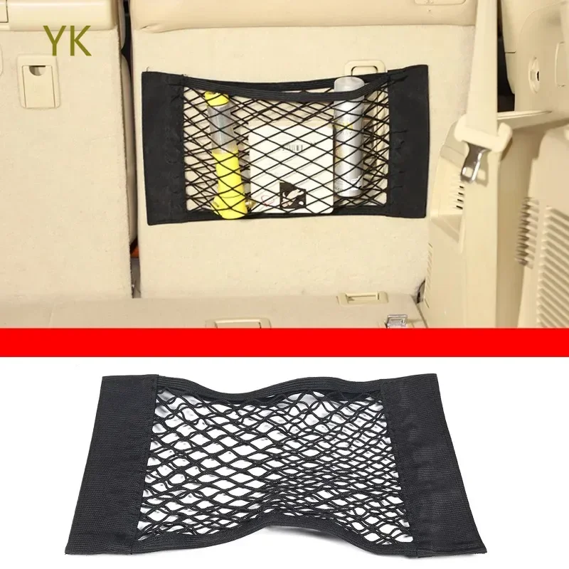 

Nylon Black Car Trunk Cargo Organizer Storage Elastic Mesh Bag Luggage Cargo Accessories For Toyota Land Cruiser Prado 2010-2018