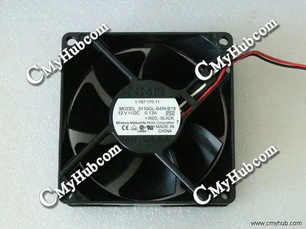 For NMB 3110GL-B4W-B19 DC12V 0.13A 3Pin 3Wire 8025 8CM 80mm 80X80X25mm 3Pin 3Wire Cooling Fan 3110GL-B4W-B19 P53