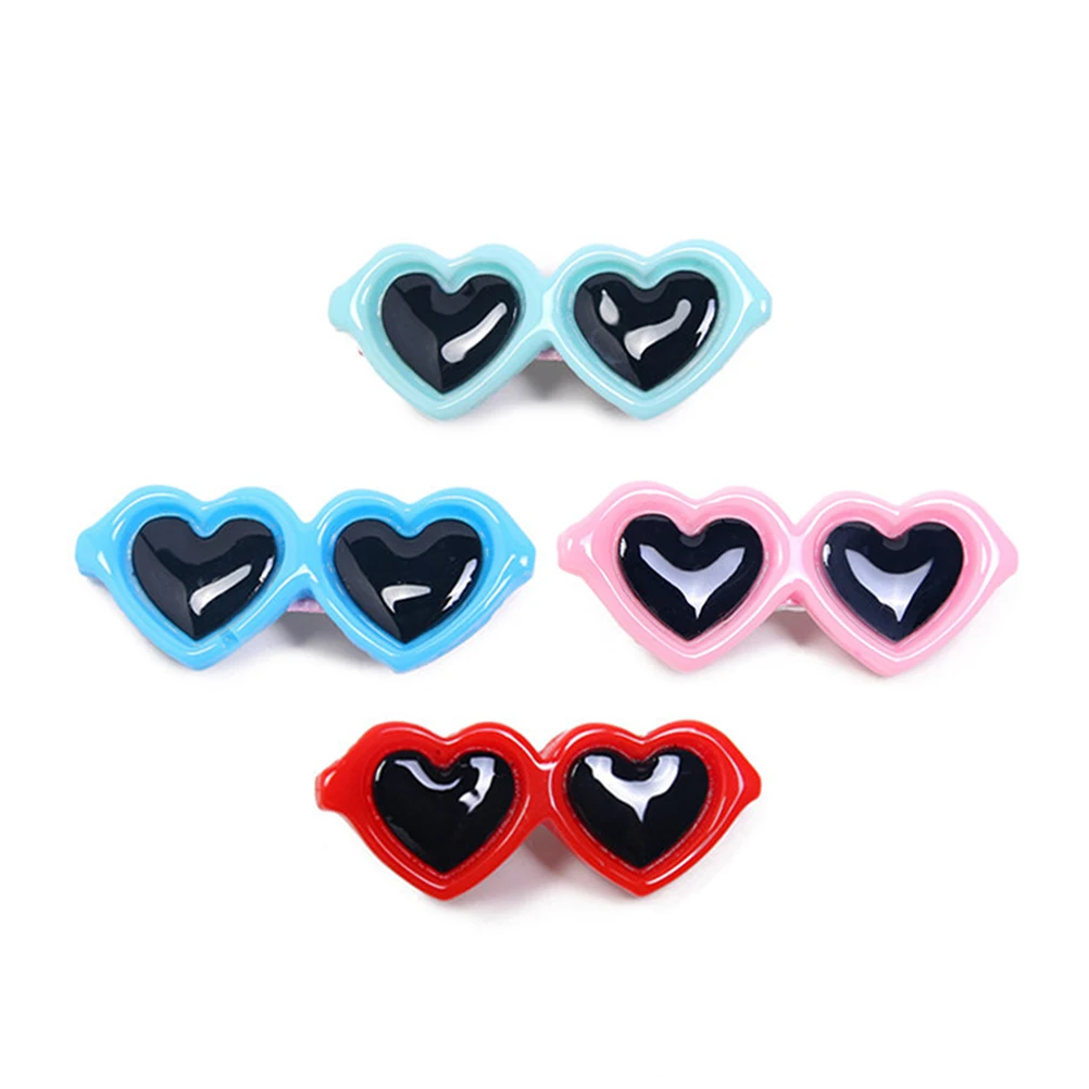

20 Pcs Heart shaped Glasses Clip Pet Eyeglasses Dog Hairpin Puppy Prop Soft Comfortable Photo Accessories Birthday Parade Pet