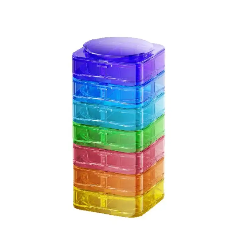 1/7 Days Week Pill Organizer Morning And Night Pill Holder Storage Box Splitter Travel Medicine Organizer Portable Medicine Box