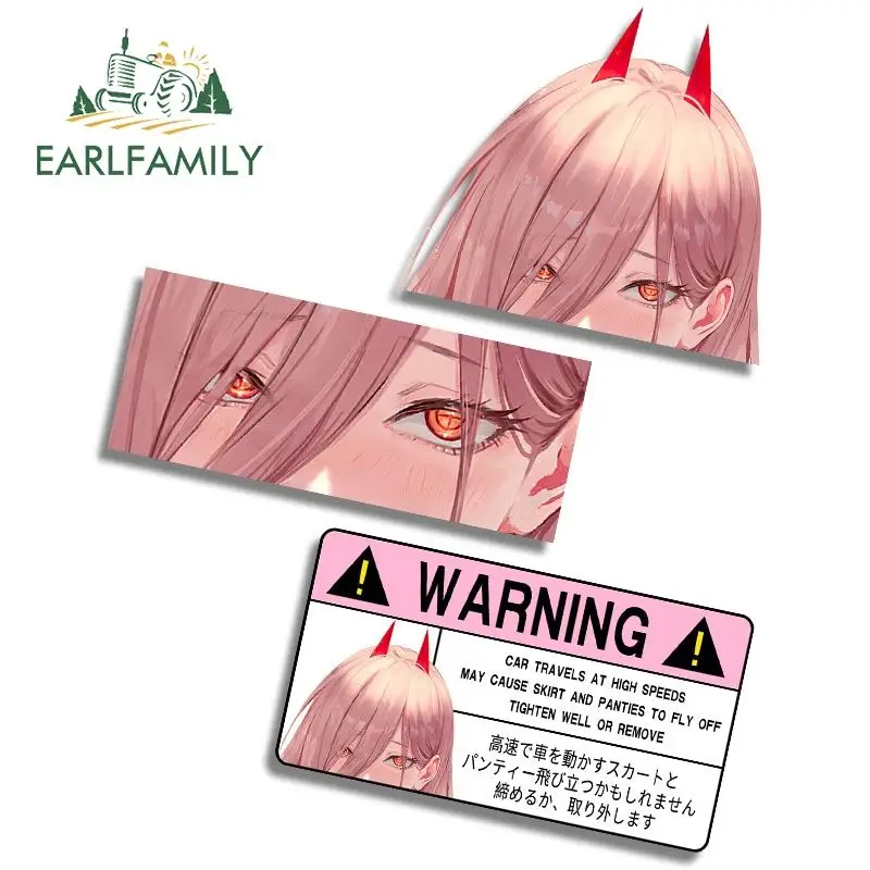 EARLFAMILY 13cm Anime Peeker ZERO TWO Car Stickers Sunscreen Waterproof Skateboard Rearview Mirror Decal for Auto JDM RV