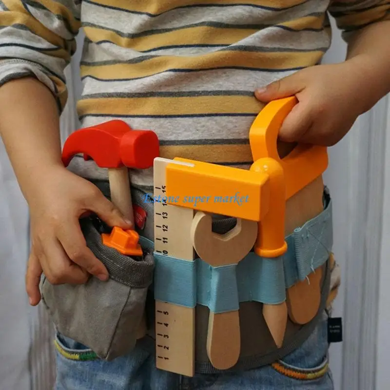 090B Realistic Tool Kits For Kids With Safe Round Edges Educational Role Play Carpenter Toy Construction Set for Toddler