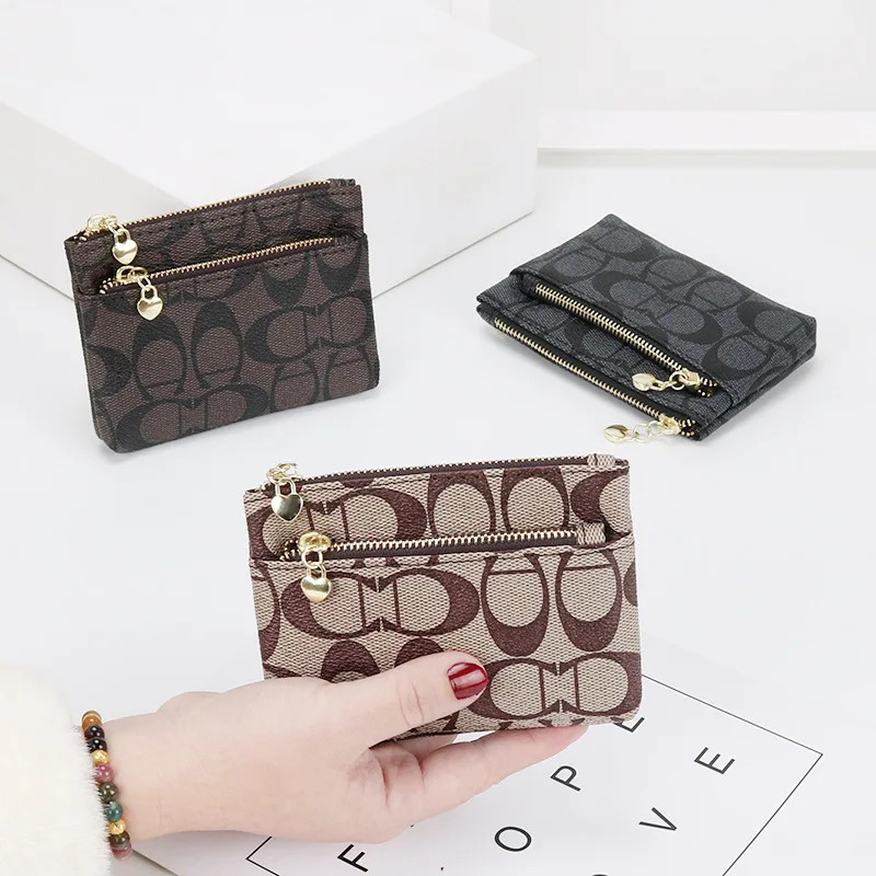 2026 New Classic Old Flower Small Wallet Women's Mini Wallet Coin Small Bag Change Bag Leather Wallet Storage Bag Card Bag